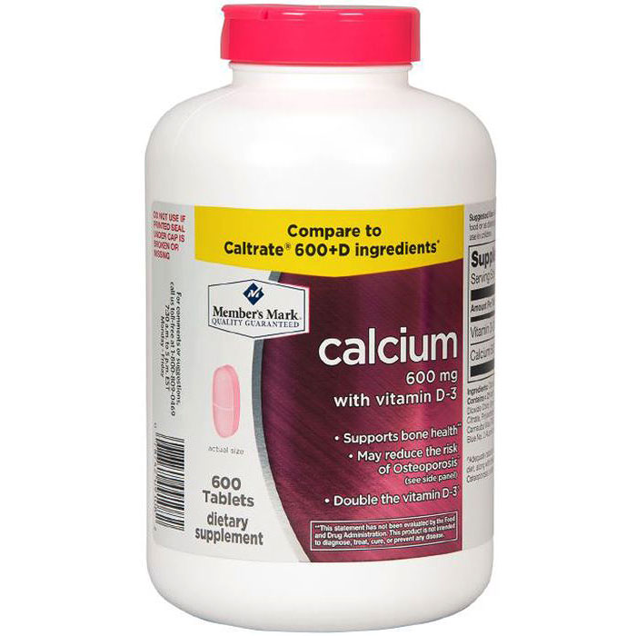 Simply Right Simply Right Calcium 600 mg with Vitamin D3, 600 Tablets