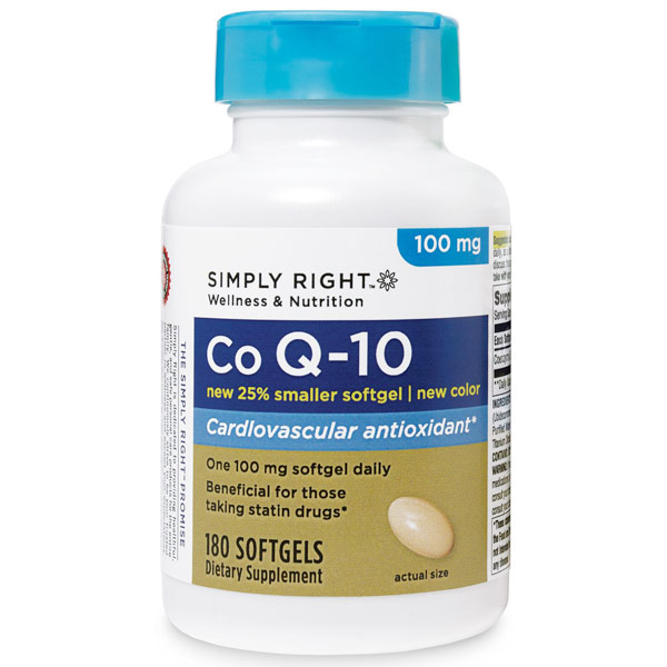 Simply Right Simply Right CoQ10 (Coenzyme Q10) 100 mg, 180 Softgels
