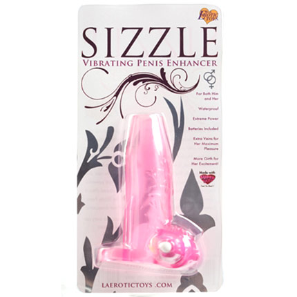 Erotic Toy Brokers Sizzle Vibrating Penis Enhancer, Pink, Erotic Toy Brokers
