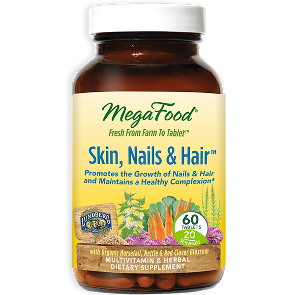 MegaFood DailyFoods Skin, Nails & Hair, Whole Food, 60 Tablets, MegaFood