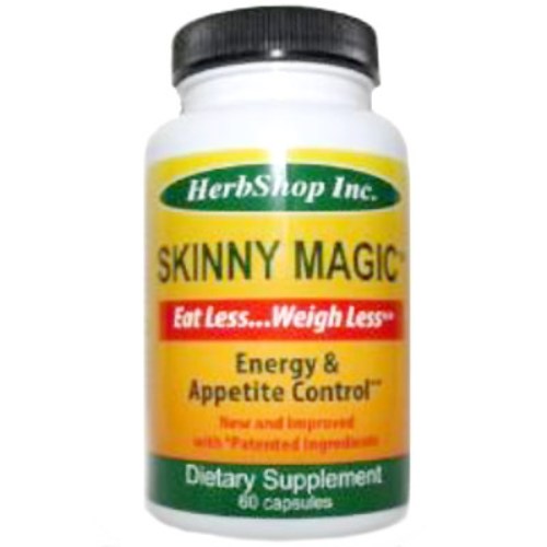 HerbShop Inc Skinny Magic, Energy & Appetite Control, 60 Capsules, HerbShop Inc