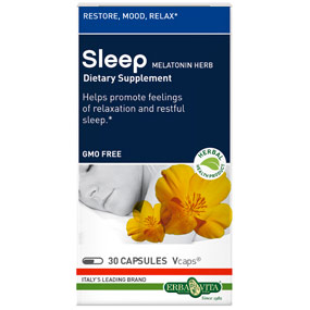 Erba Vita Sleep Melatonin Herb, 30 Vegetarian Capsules, Erba Vita