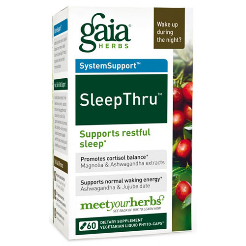 Gaia Herbs SleepThru, 60 Liquid Phyto-Caps, Gaia Herbs