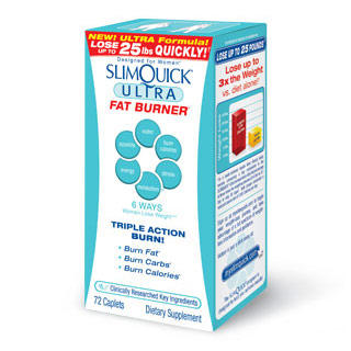 SlimQuick Laboratories SlimQuick Ultra Fat Burner, Designed For Women, 60 Caplets