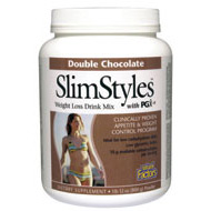 Natural Factors SlimStyles Weight Loss Drink Mix with PGX, Chocolate 14 oz , Natural Factors