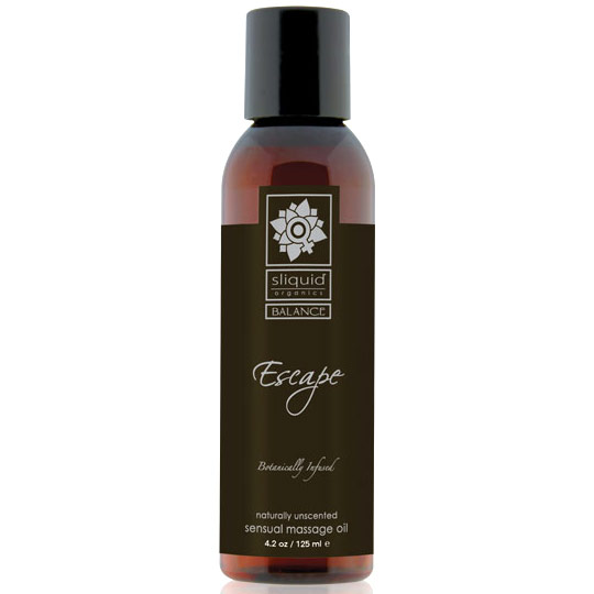 Sliquid Sliquid Balance Escape Sensual Massage Oil, Naturally Unscented, 4.2 oz