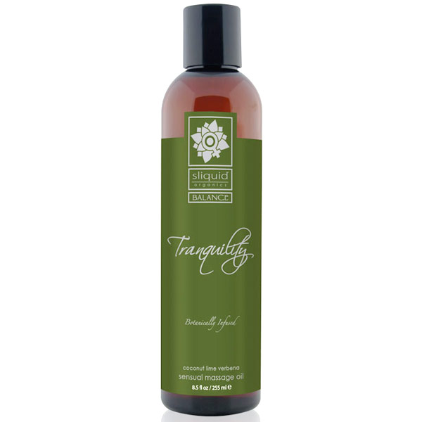 Sliquid Sliquid Balance Tranquility Sensual Massage Oil, Coconut Lime Verbena, 8.5 oz