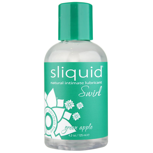 Sliquid Sliquid Swirl Natural Intimate Lubricant, Green Apple, 4.2 oz