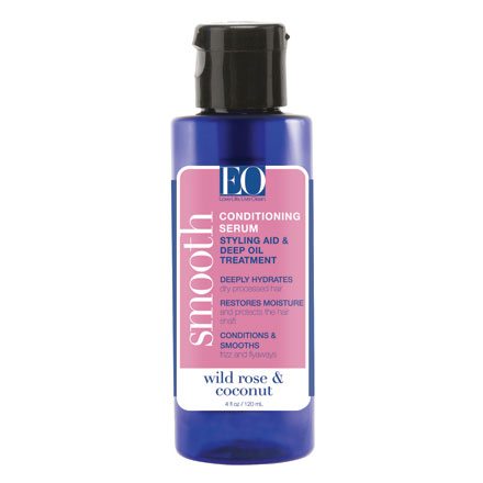 EO Products Smooth Conditioning Serum Wild Rose & Coconut, All Hair Types, 4 oz, EO Products