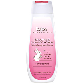 Babo Botanicals Smooth Detangling Shampoo, Berry Primrose, 8 oz, Babo Botanicals