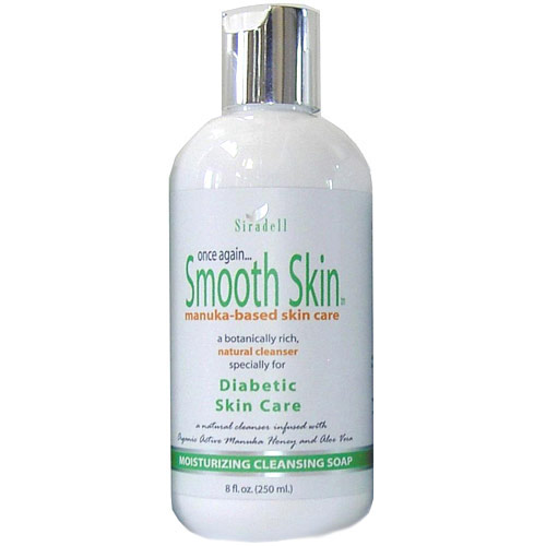 Siradell Once Again... Smooth Skin Cleansing Wash for Diabetic Skin, Moisturizing, 8 oz, Siradell