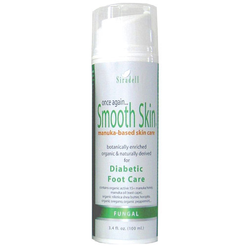 Siradell Once Again... Smooth Skin Foot Cream for Diabetic Feet, Fungal, 3.4 oz, Siradell