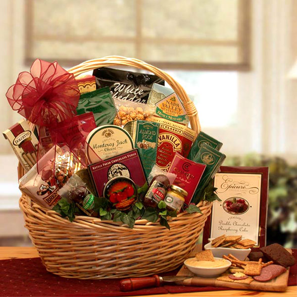 Elegant Gift Baskets Online Snack Attack Gift Basket, Medium Size, Elegant Gift Baskets Online