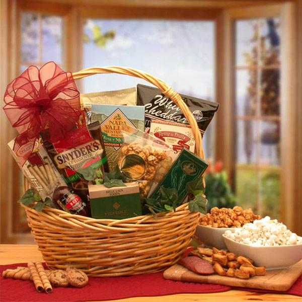 Elegant Gift Baskets Online Snack Attack Gift Basket, Small Size, Elegant Gift Baskets Online