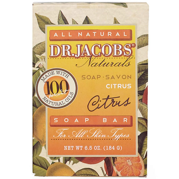 Dr. Jacobs Naturals All Natural Soap Bar - Citrus, 6.5 oz, Dr. Jacobs Naturals