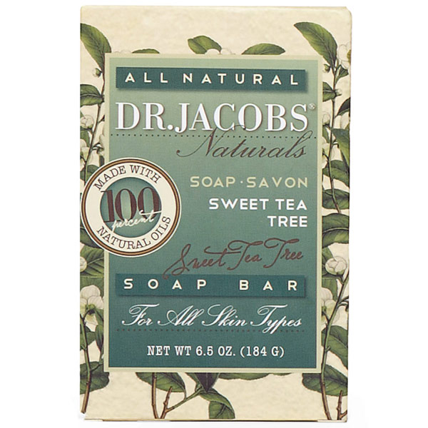 Dr. Jacobs Naturals All Natural Soap Bar - Sweet Tea Tree, 6.5 oz, Dr. Jacobs Naturals