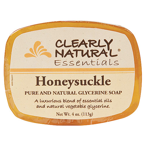 Clearly Natural Soaps Glycerine Bar Soap - Honeysuckle, 4 oz, Clearly Natural Soaps