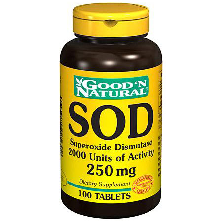 Good 'N Natural SOD (Superoxide Dismutase) 2000 units of activity, 100 Tablets, Good 'N Natural