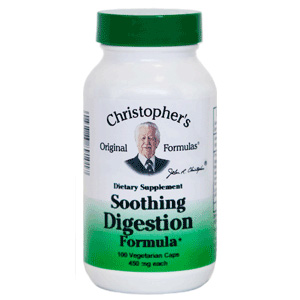 Christopher's Original Formulas Soothing Digestion Formula, 180 Vegetarian Capsules, Christopher's Original Formulas