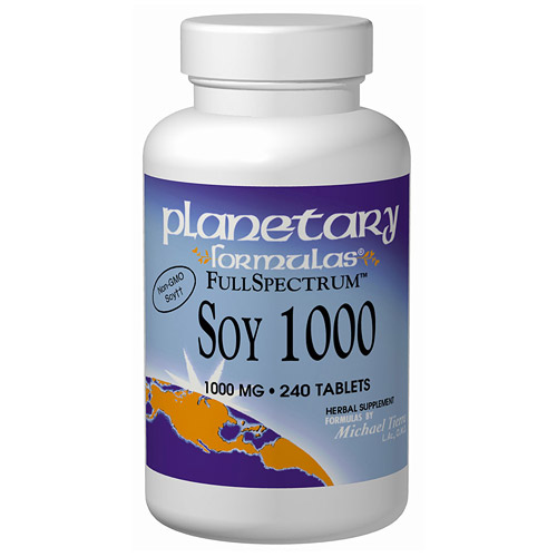 Planetary Herbals Soy 1000 (Soy Isoflavone) Full Spectrum 120 tabs, Planetary Herbals