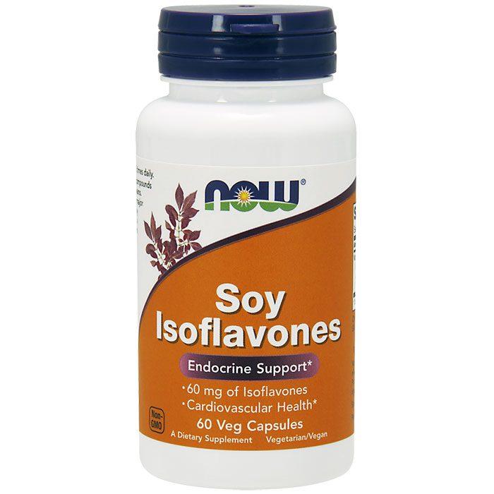 NOW Foods Soy Isoflavones 150mg 60 Vcaps Non-GE, NOW Foods