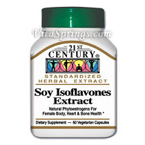 21st Century HealthCare Soy Isoflavones Extract 60 Vegetarian Capsules, 21st Century Health Care