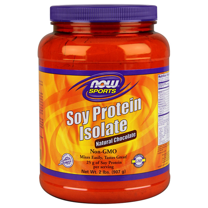 NOW Foods Soy Protein Isolate - Natural Chocolate, 2 lb, NOW Foods