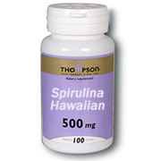 Thompson Nutritional Spirulina-Hawaiian 500mg 100 tabs, Thompson Nutritional Products