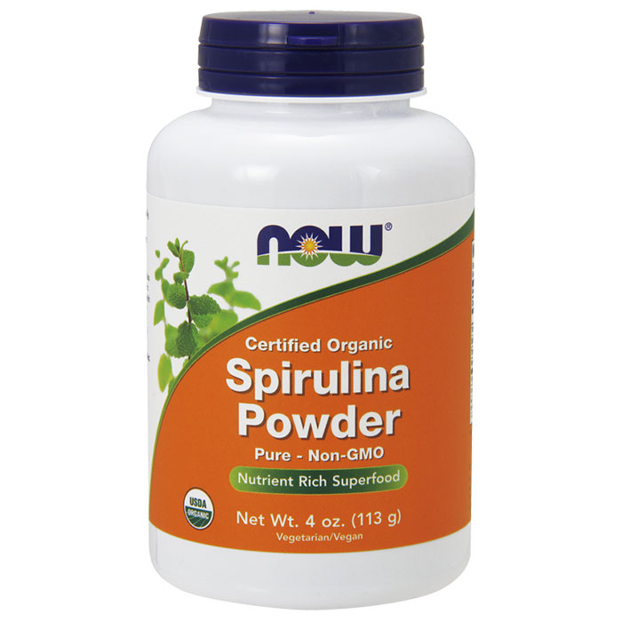 NOW Foods Spirulina Powder 100% Natural 4 oz, NOW Foods