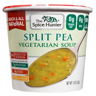 Spice Hunter Split Pea, Vegetarian Soup Cup, 1.8 oz x 6 Cups, Spice Hunter