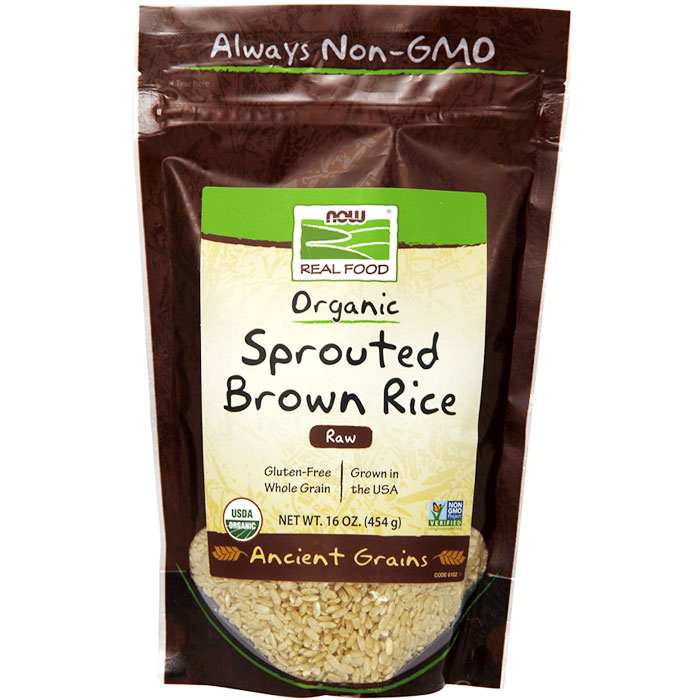 NOW Foods Sprouted Brown Rice, Organic, 16 oz, NOW Foods