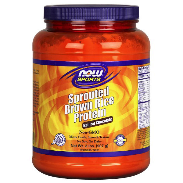 NOW Foods Sprouted Brown Rice Protein - Chocolate, 2 lb, NOW Foods
