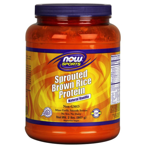 NOW Foods Sprouted Brown Rice Protein - Vanilla, 2 lb, NOW Foods