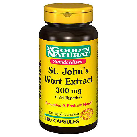 Good 'N Natural St. John's Wort 300 mg Standardized, 100 Capsules, Good 'N Natural