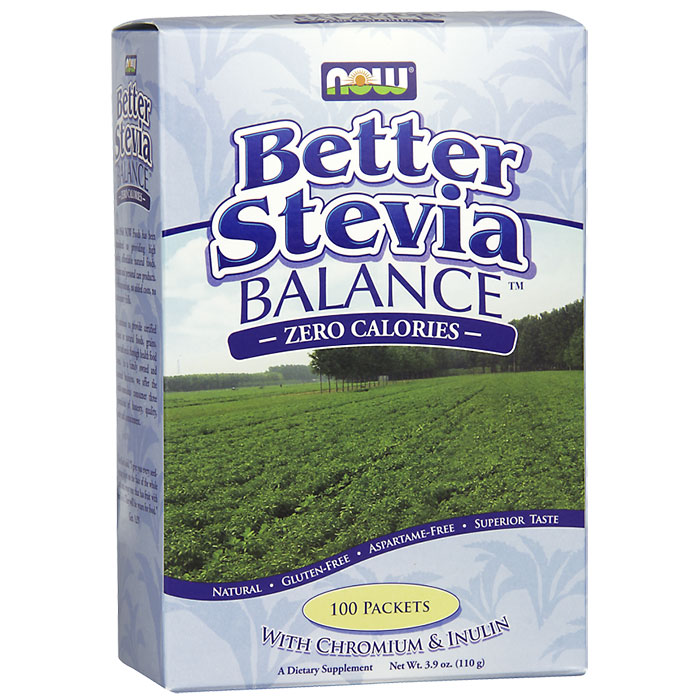 NOW Foods Stevia Balance with Inulin and Chromium 100 packets, NOW Foods