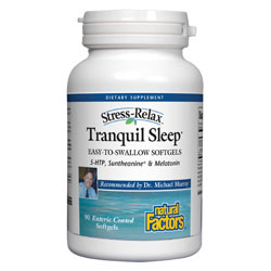 Natural Factors Stress-Relax Tranquil Sleep Enteric Coated, 90 Softgels, Natural Factors