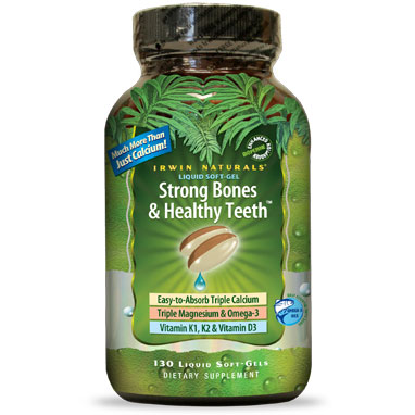 Irwin Naturals Strong Bones & Healthy Teeth, 130 Liquid Softgels, Irwin Naturals