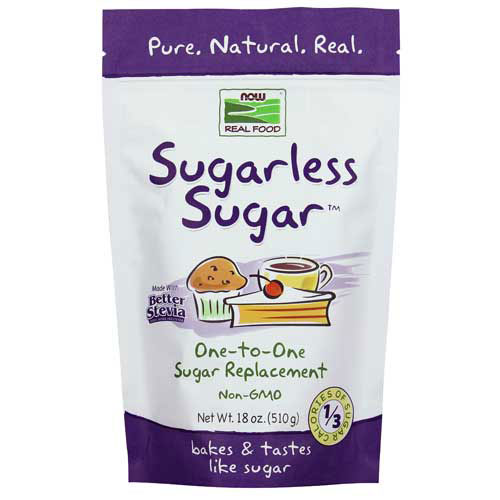 NOW Foods Sugarless Sugar, One-to-One Sugar Replacement, 18 oz, NOW Foods