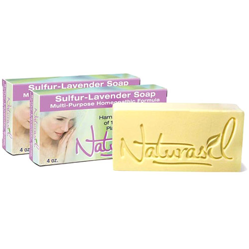 Naturasil Sulfur-Lavender Medicated Soap, 4 oz x 2 pc, Naturasil