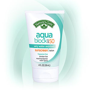 Nature's Gate Aqua Block SPF 50 Sunscreen Very Water Resistant, 4 oz, Nature's Gate