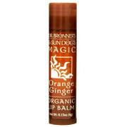 Dr. Bronner's Magic Soaps Sun Dog's Organic Lip Balm Orange Ginger 0.15 oz from Dr. Bronner's Magic Soaps