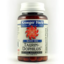 Kroeger Herb Sunny Day Taurin Dophilus, Probiotic, 100 Tablets, Kroeger Herb