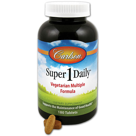 Carlson Laboratories Super-1-Daily, Multiple Vitamins and Minerals, 180 tablets, Carlson Labs