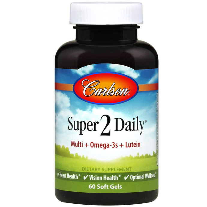 Carlson Laboratories Super 2 Daily, Multiple Vitamins Iron-Free, 60 softgels, Carlson Labs