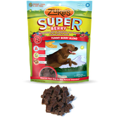 Zuke's Super Berry, Nutritious Soft Superfood Dog Treats, Yummy Berry Blend, 6 oz, Zuke's