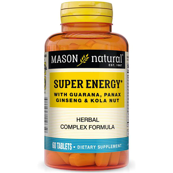 Mason Natural Super Energy Herbal Complex, 60 Tablets, Mason Natural