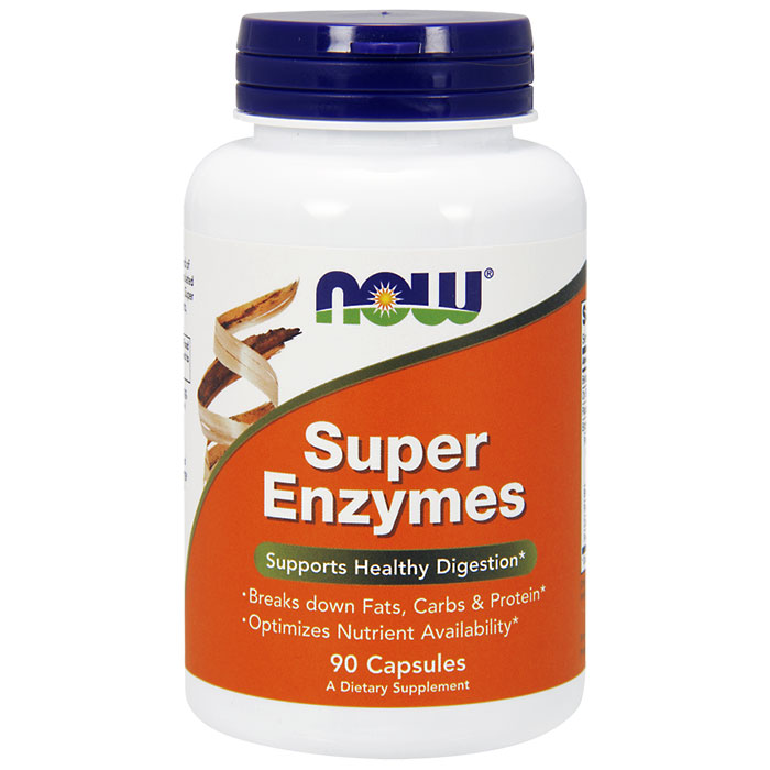 NOW Foods Super Enzymes Caps, 90 Capsules, NOW Foods
