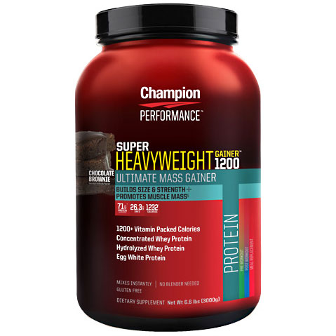 Champion Nutrition Super HeavyWeight Gainer, Double Fudge Chocolate 6.6 lb, Champion Nutrition