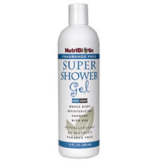 NutriBiotic Super Shower Gel Non-Soap, Fragrance Free, 12 oz, NutriBiotic