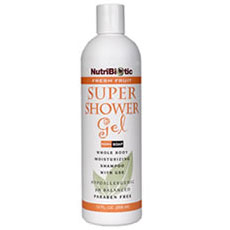 NutriBiotic Super Shower Gel Non-Soap, Fresh Fruit, 12 oz, NutriBiotic
